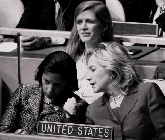 libyawomenpac Rice and Clinton /Photo by Michael Nagle/Getty Images