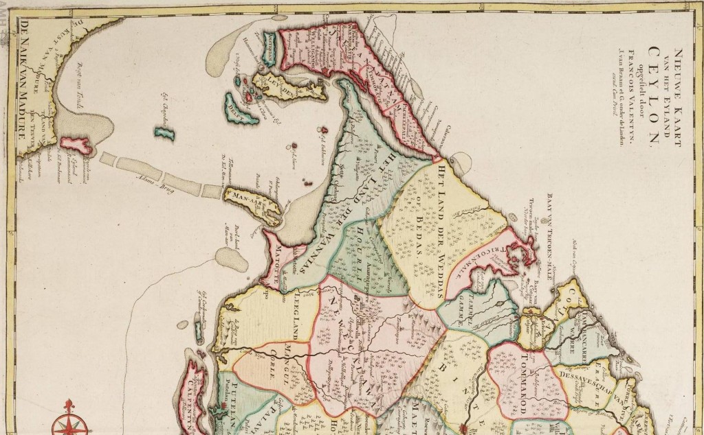 Nieuwe Kaart Van Het Eyland Ceylon, Francoise Valentyn, J. van Braam et G.onder.de Linden” (1724-1726)