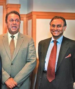 Minister of External Affairs Mangala Samaraweera and President's External Affairs advisor Jayantha Dhanapala