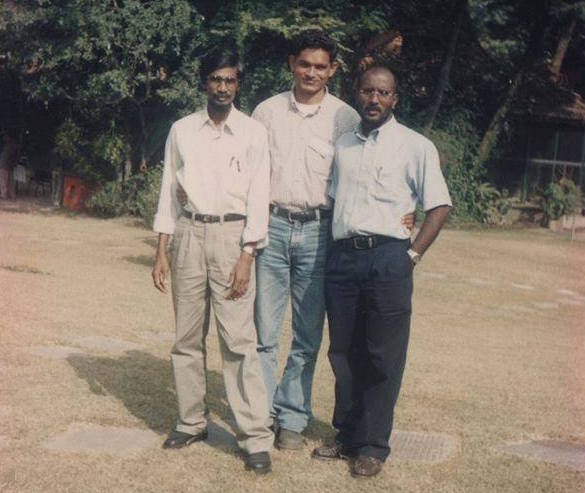 Tilivin Silva - the current JVP secretary (left) and Kumar Guanratnam ( right)