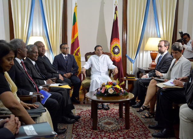 Zeid Ra’ad Al Hussein called on President Sirisena