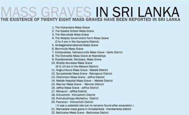 mass graves Sri Lanka