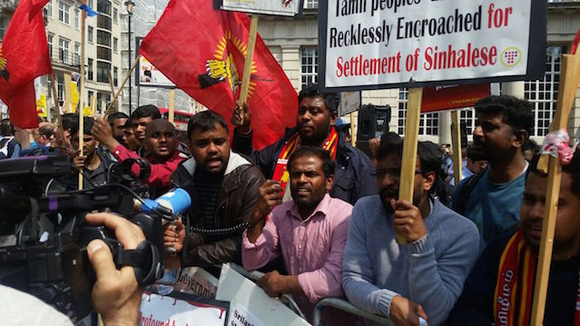 Protest against Maithripala Sirisena in London 2016 May