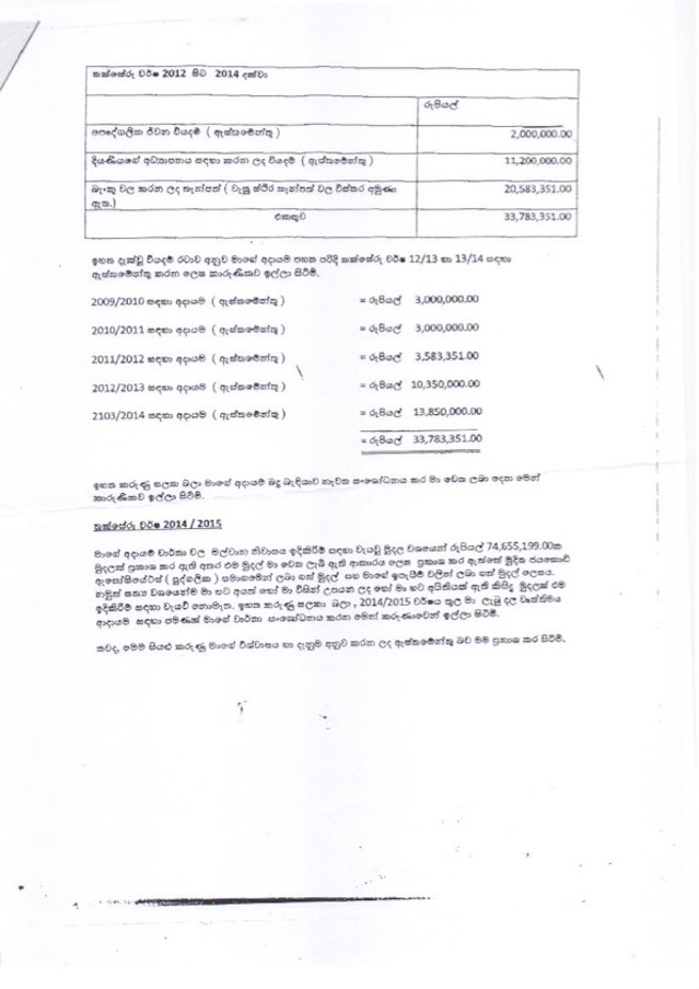 Muditha Jayakody tax
